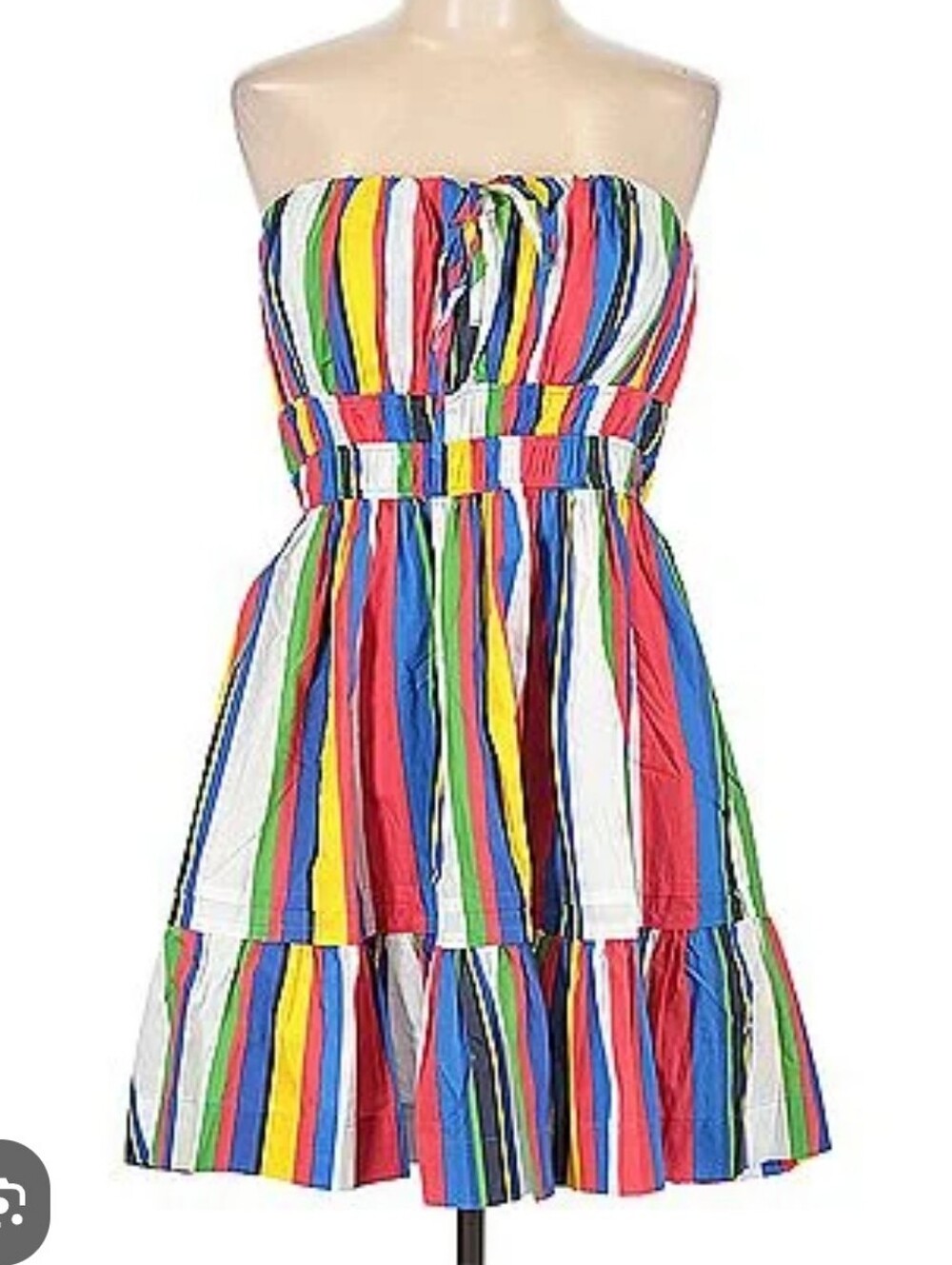 Anthropologie Somerset Strapless Multi Stripe Mini Dress NWT M